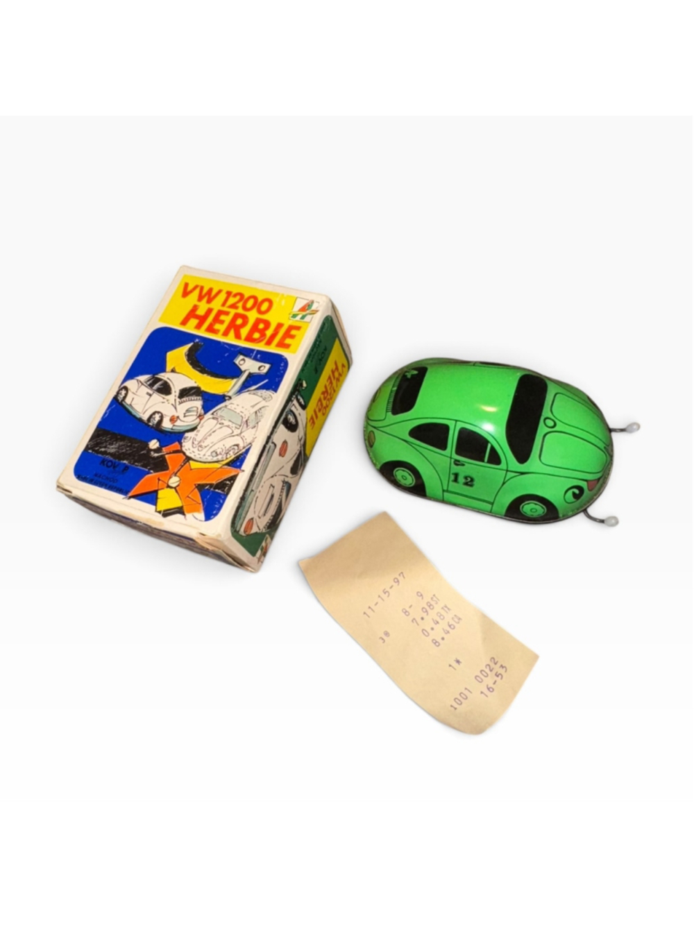 Vintage 1997 Kovap Tin VW 1200 Herbie Beetle Toy Car Rare Collectible
